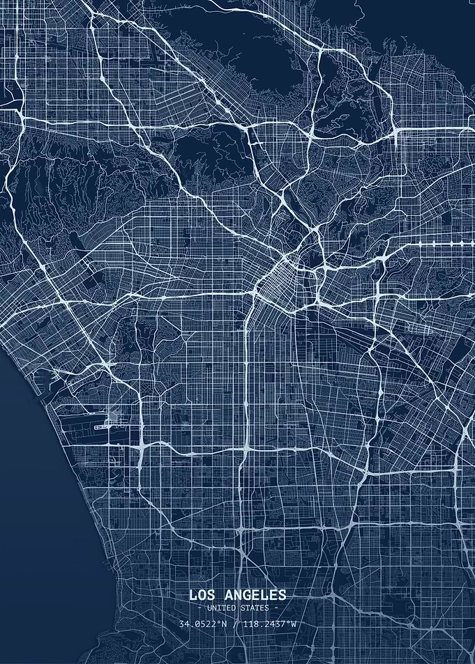 Los Angeles Blueprint Map