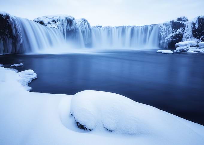Winter Whiteout Godafoss