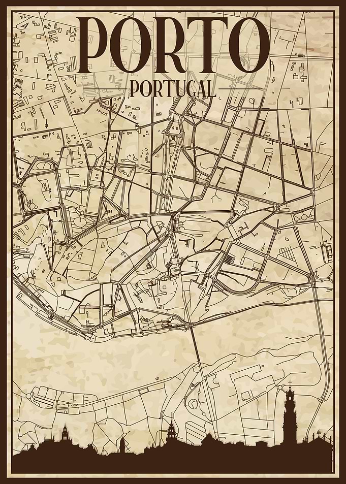 Porto Map Skyline