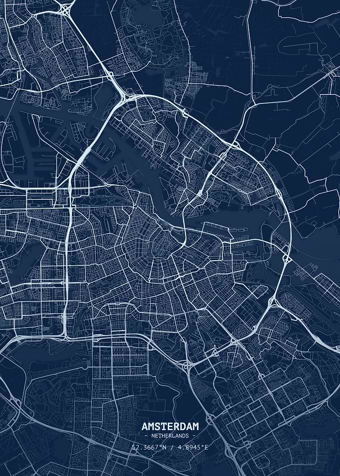 Amsterdam Blueprint Map