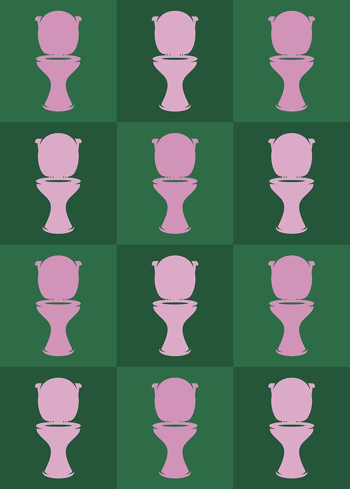 Toilet Icons Pop Art Green