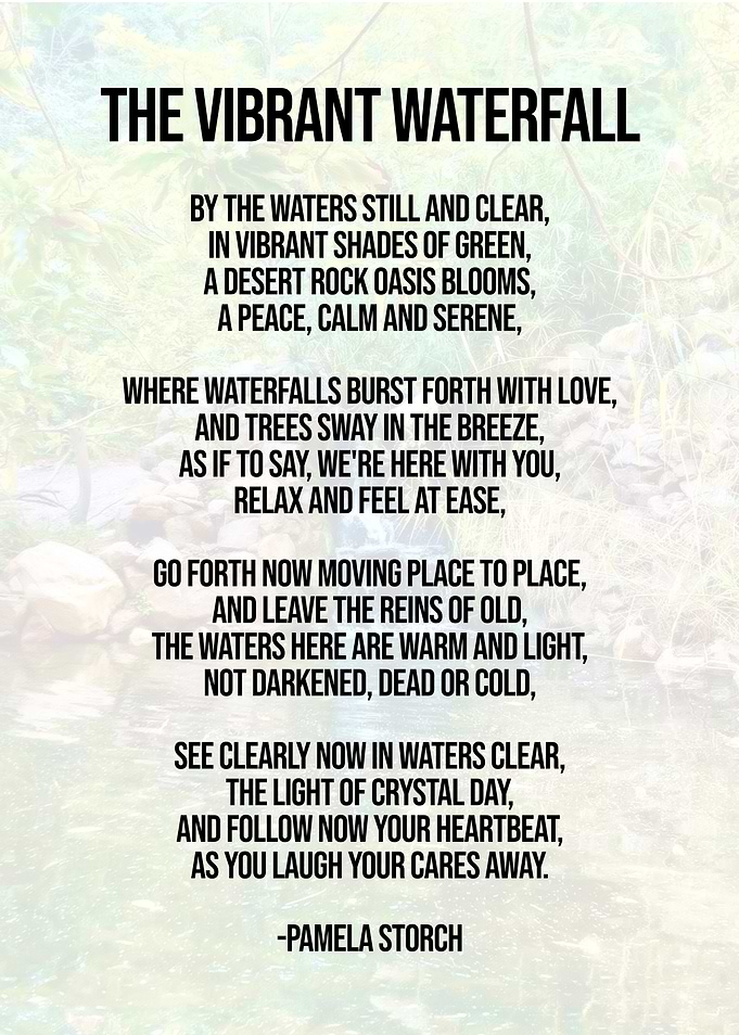 The Vibrant Waterfall Poem