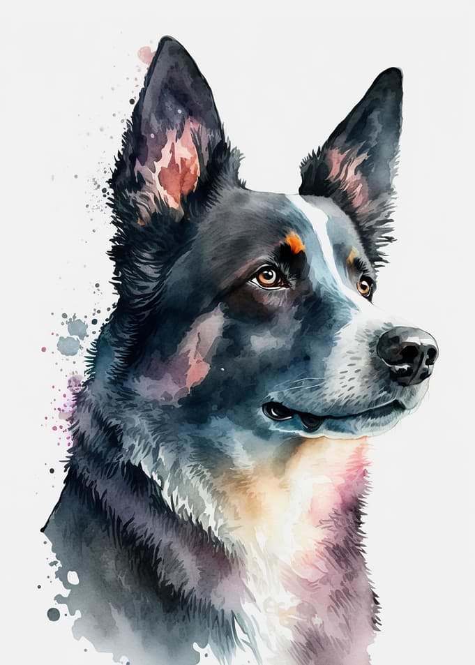 Watercolor Dog Artwork