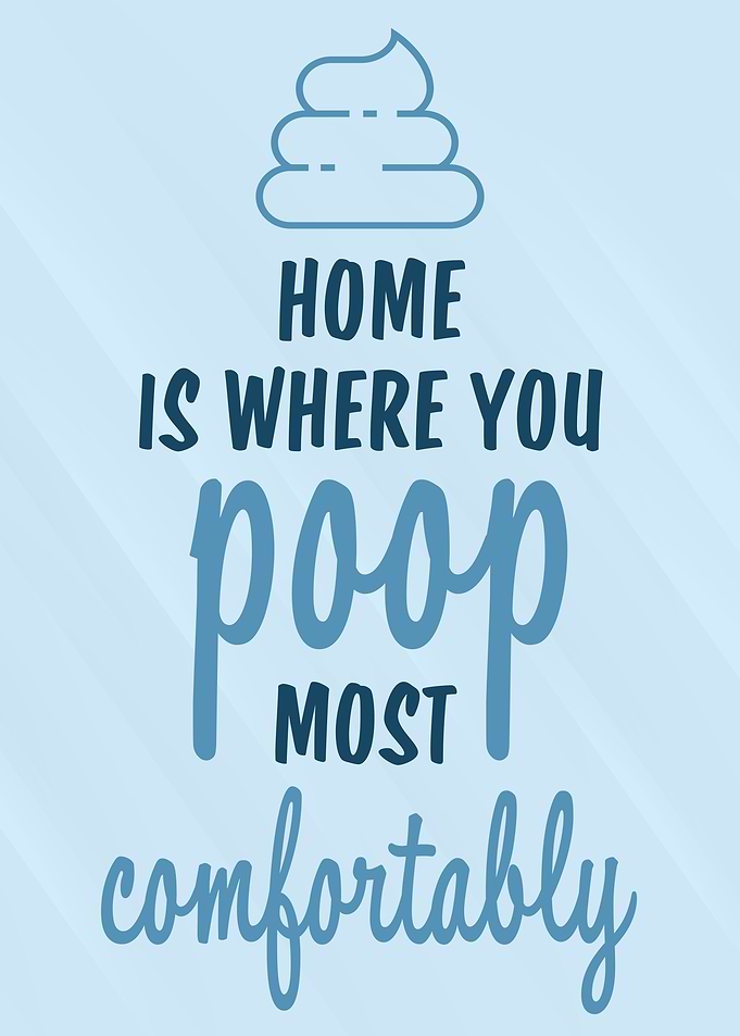 Home Bathroom Funny Sign
