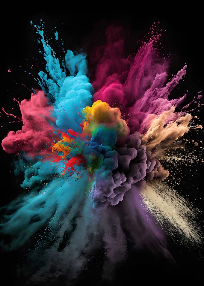 Pigment powder Explosion