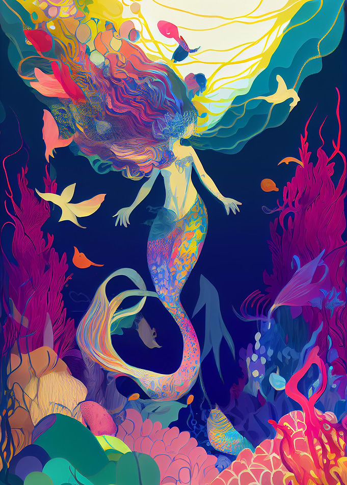 Mermaid Colorful