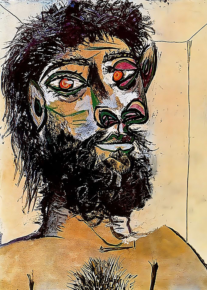 fauns head 1938 by Picasso