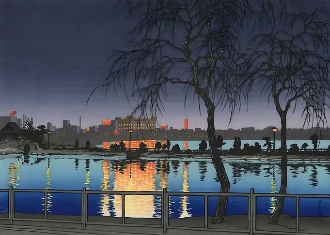 Ukiyo e Shinobazu Pond