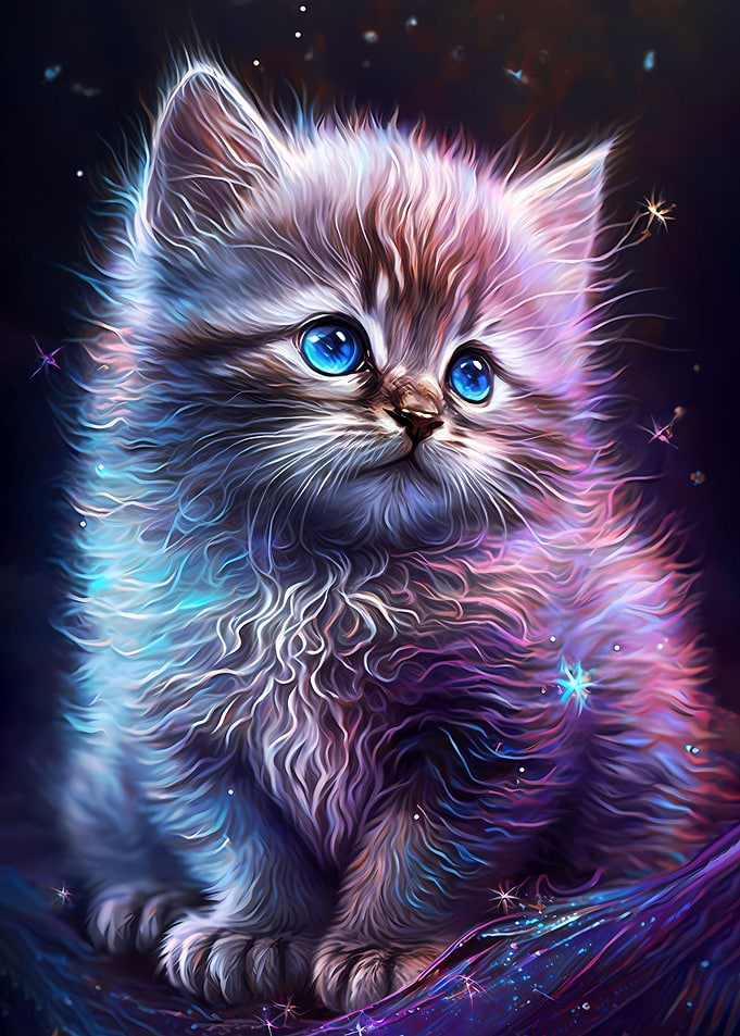 Cute Galaxy Kitten