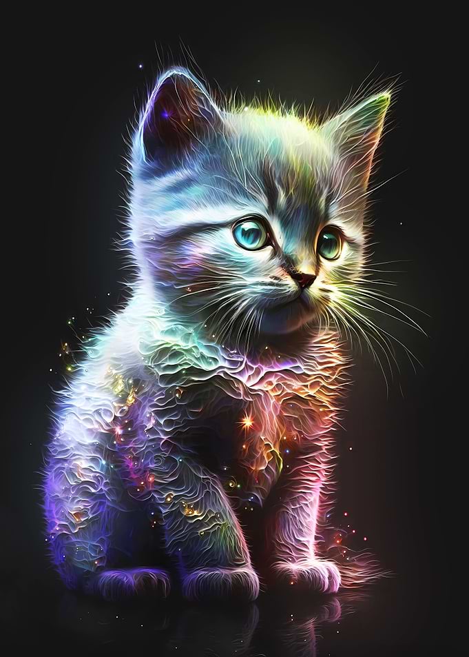 Cute Stars Kitten