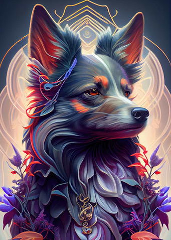 Beautiful colorful Dog