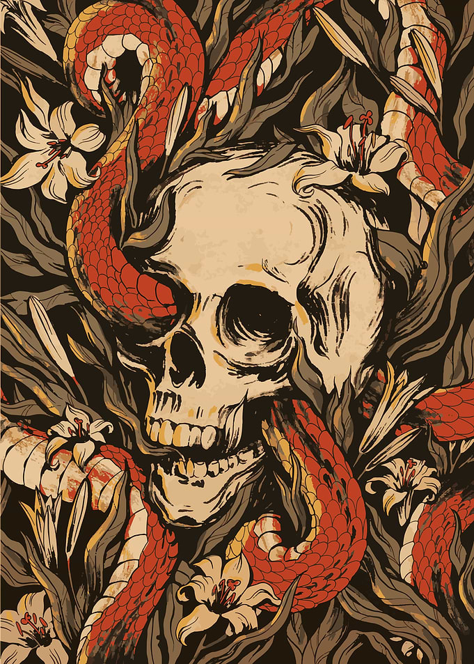 Snake Skeleton Flowers