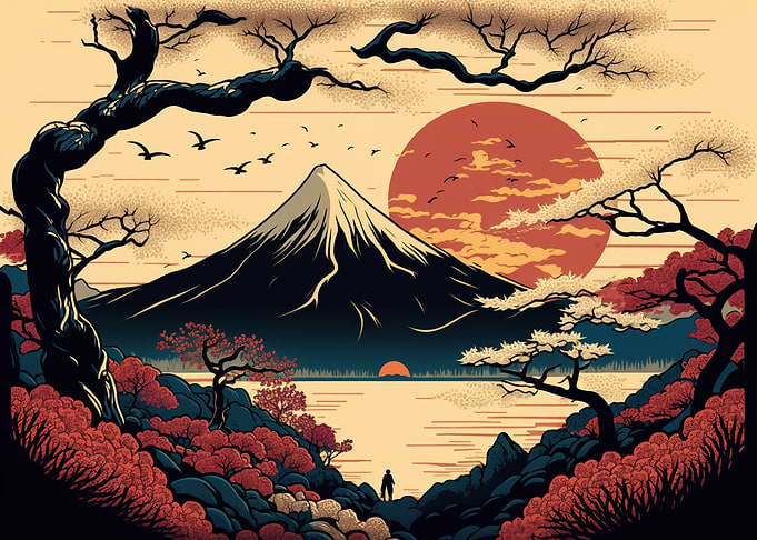 Mount Fuji draw style 03