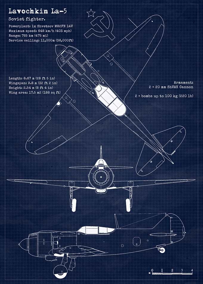 Blueprint Lavochkin La5