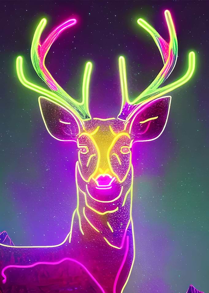 Neon Deer