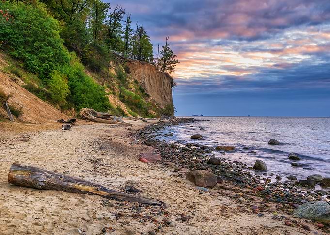 Beach And Cliff In Gdynia