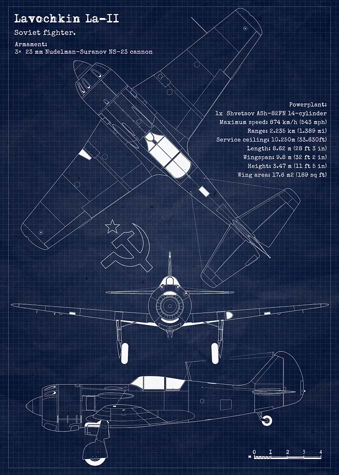 Lavochkin La11 Blueprint