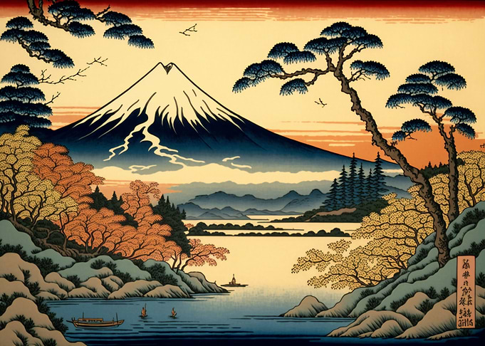 Mount Fuji draw style 01