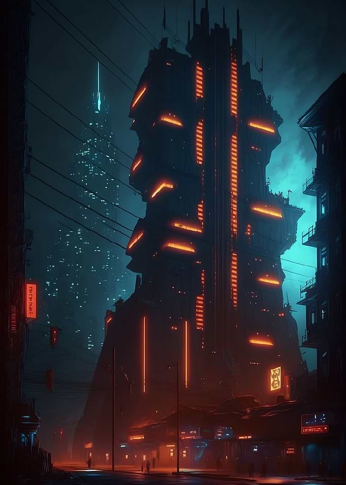 Cyberpunk Neon City 1