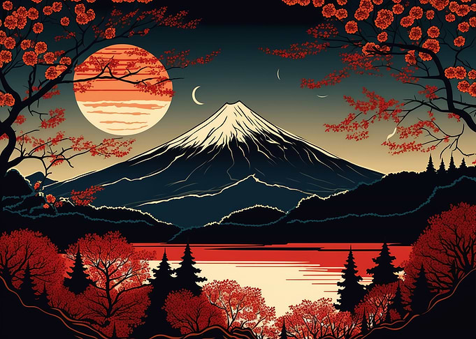 Mount Fuji draw style 02