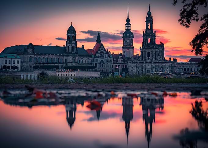 Sunset over Dresden