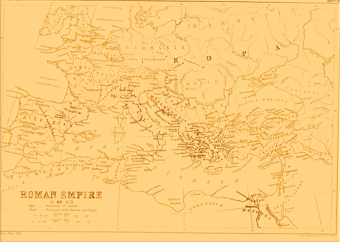 Roman empire vintage map