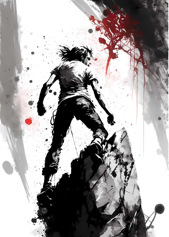 Grunge Rock Climber