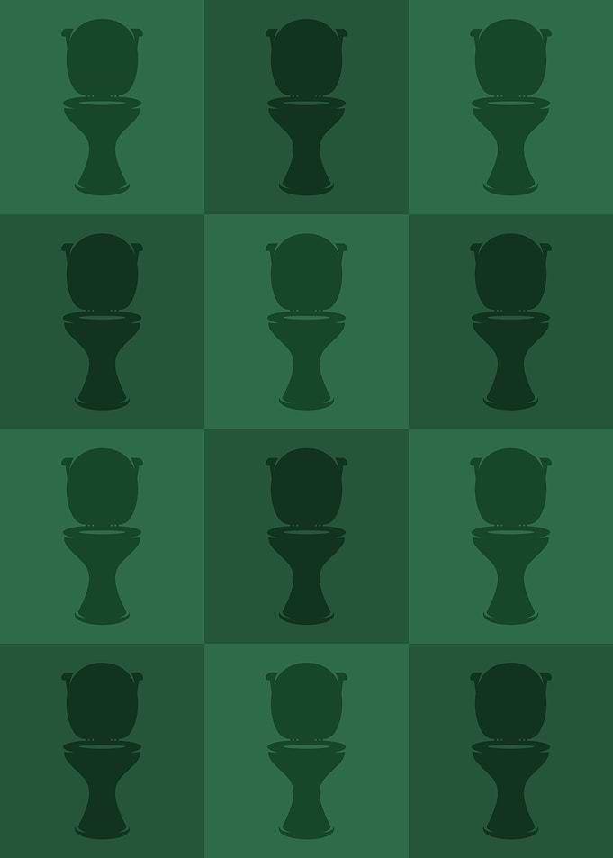 Toilet Icons Pop Art Green
