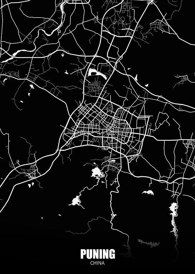Puning China Dark Map