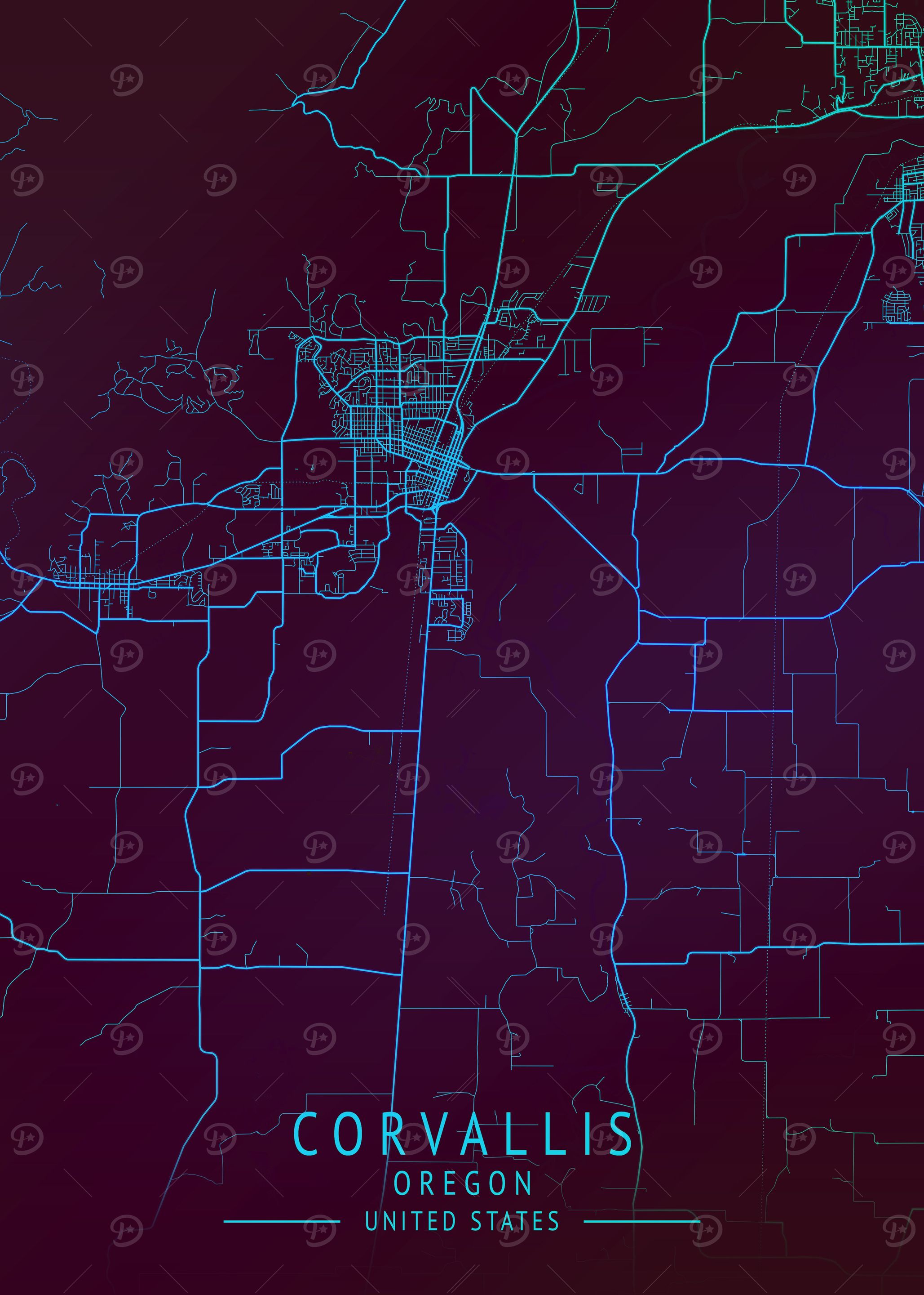 Corvallis Oregon City Map