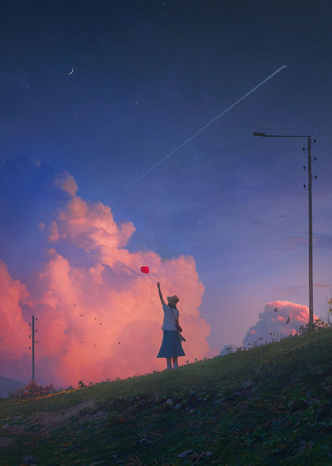 A walk in the Sunset