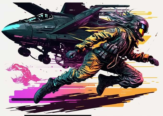 Army flying in Space