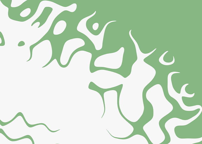 Tribal pattern green white