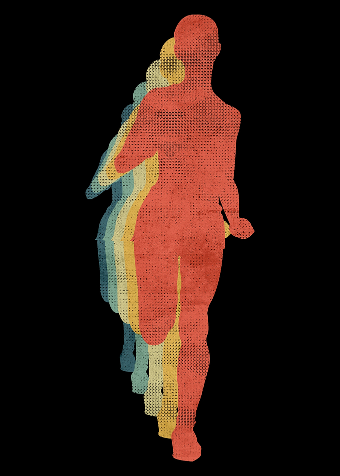 Running Jogging Girl Retro