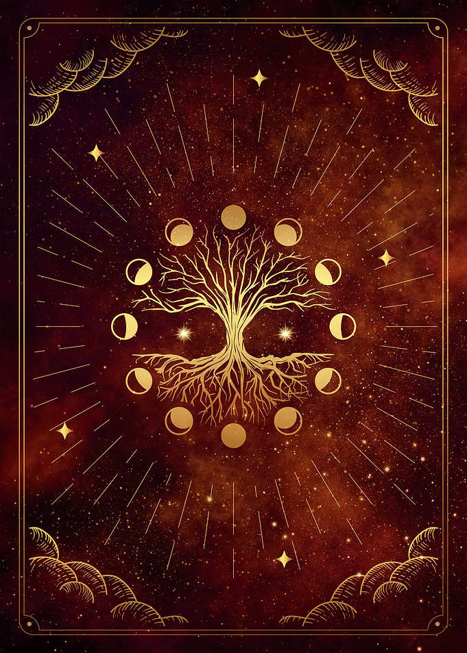 Tarot tree moon cycle
