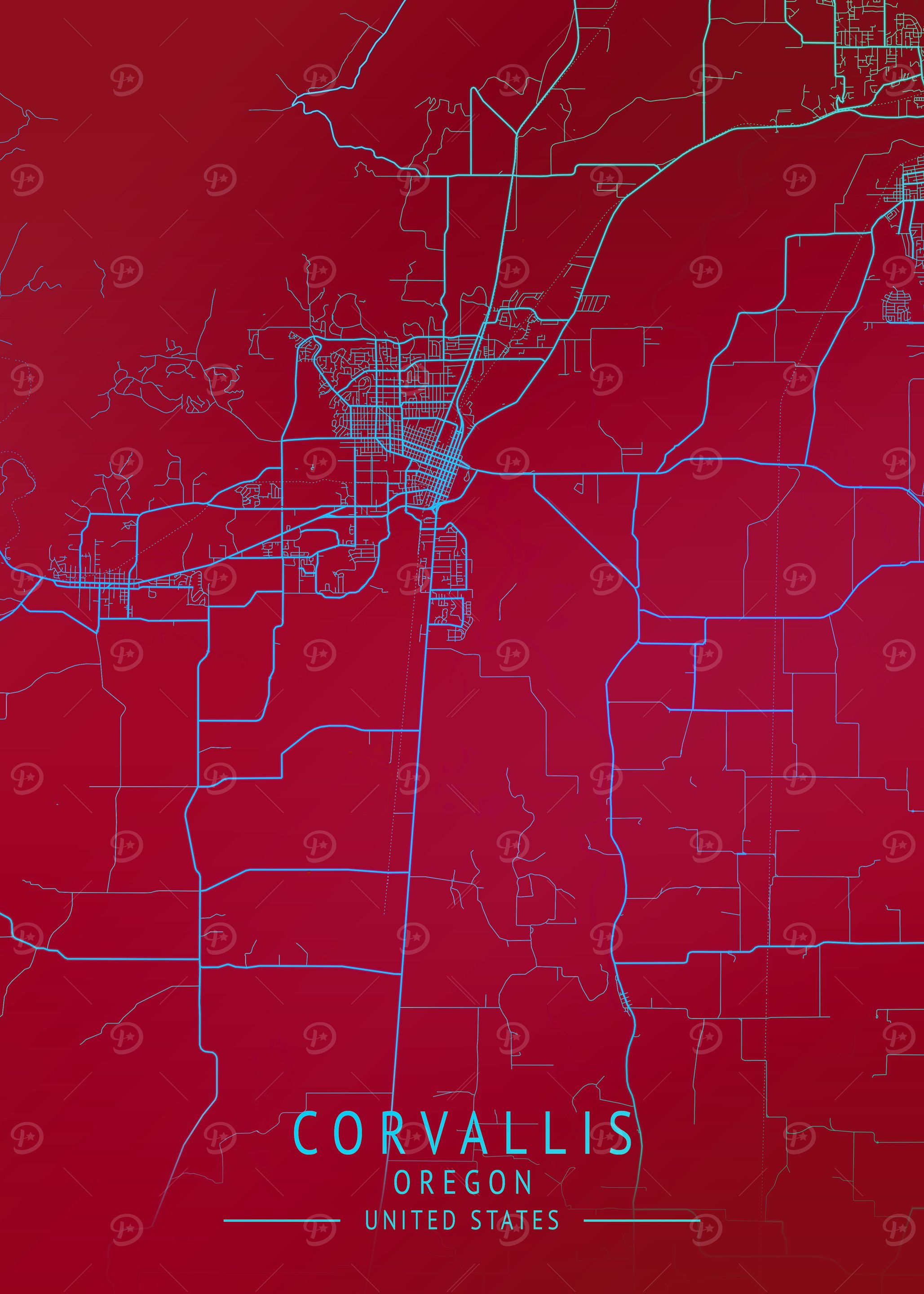 Corvallis Oregon City Map
