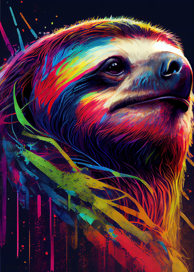 Sloth Colorful Animal