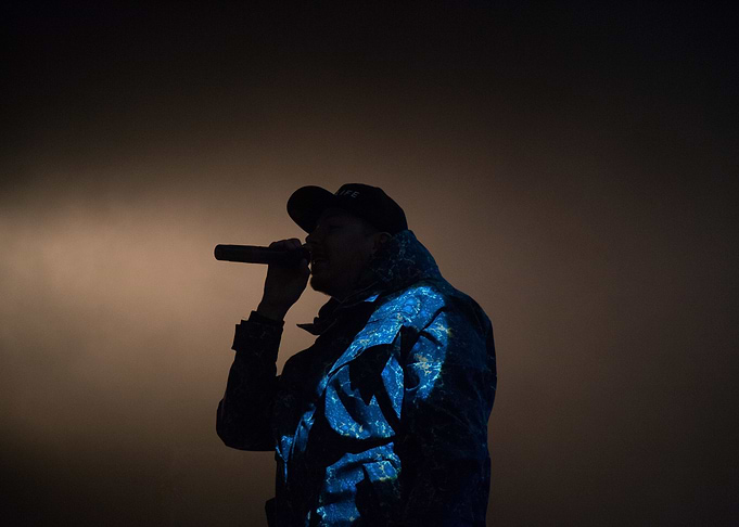 Rapper on stage