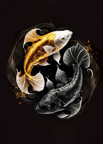 yin yang koi fish