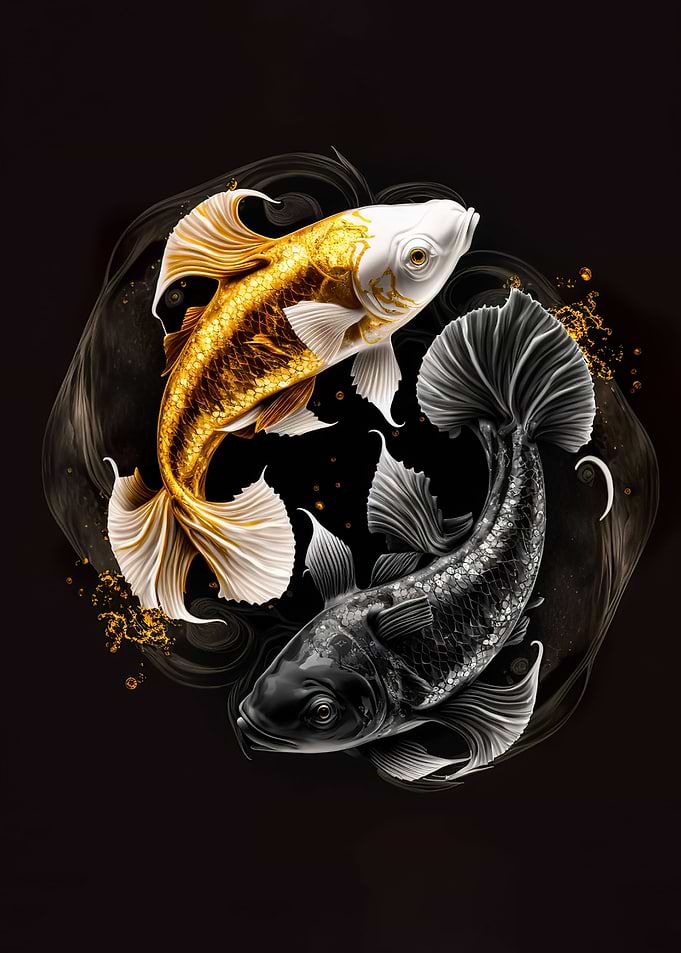 yin yang koi fish
