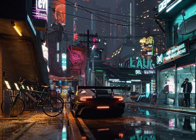 Cyberpunk City District