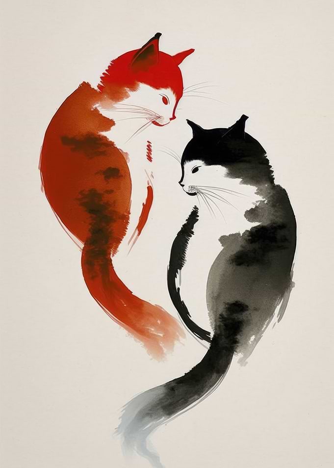 Yin and Yang Cats