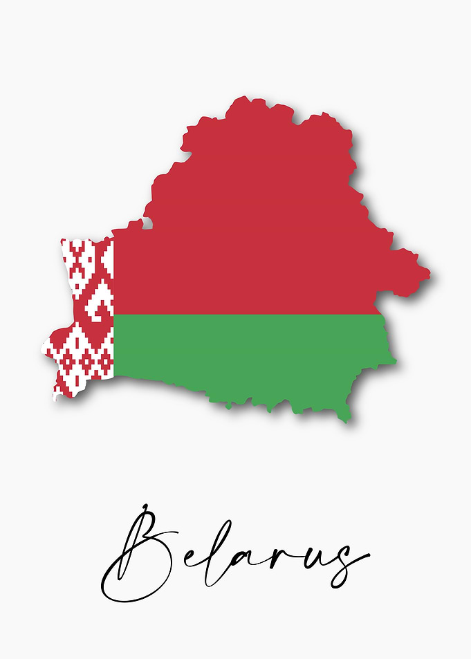Belarus Country Map Flag