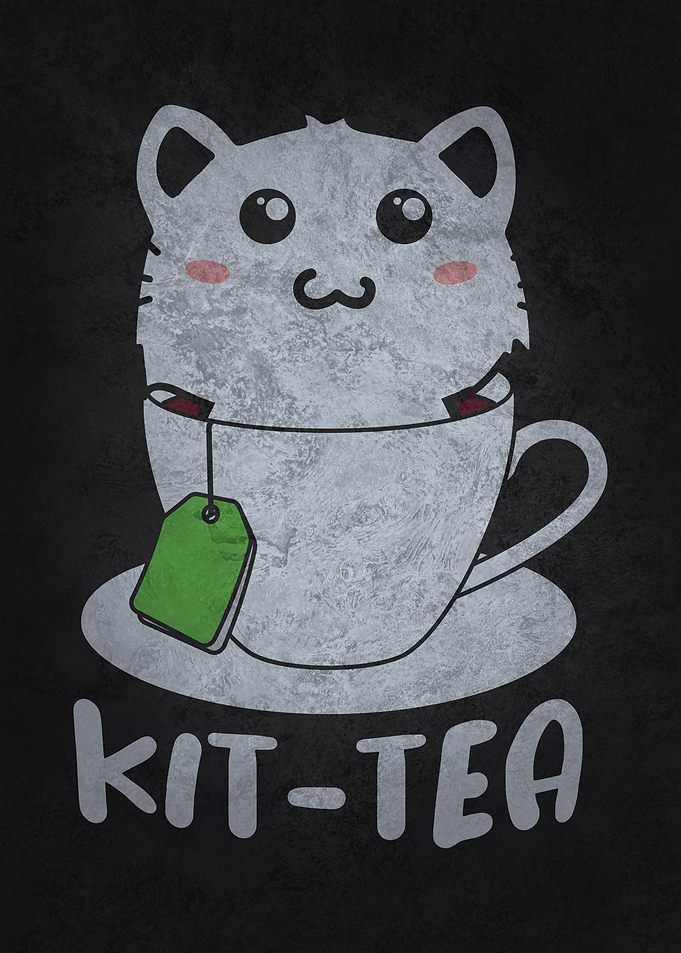 Kit Tea Cat Tea Pun