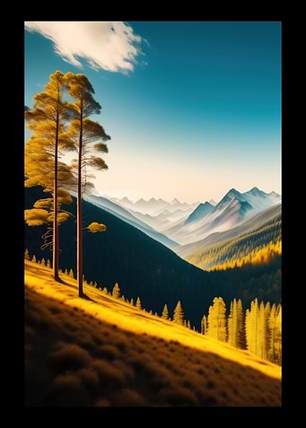 Vast Forest And Mountains