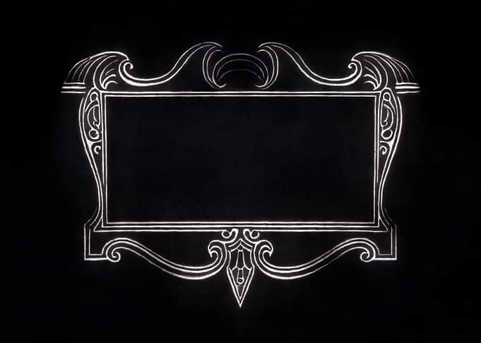 Silent film frame decorati