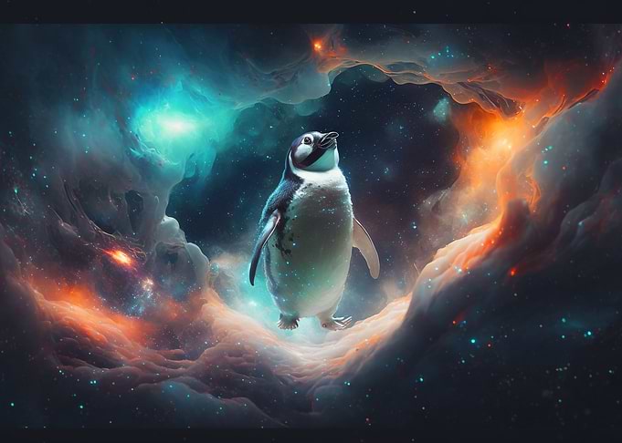 Penguin in Space