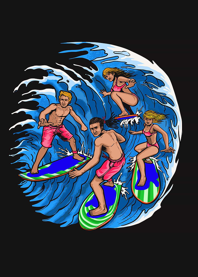 Surfing together