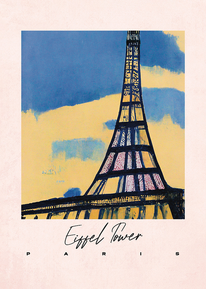 Eiffel Tower at Sunset Art