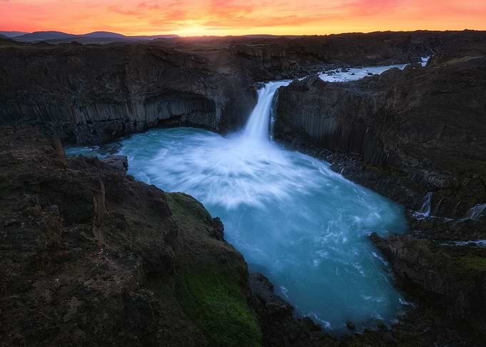 Glowing Sunrise in Iceland
